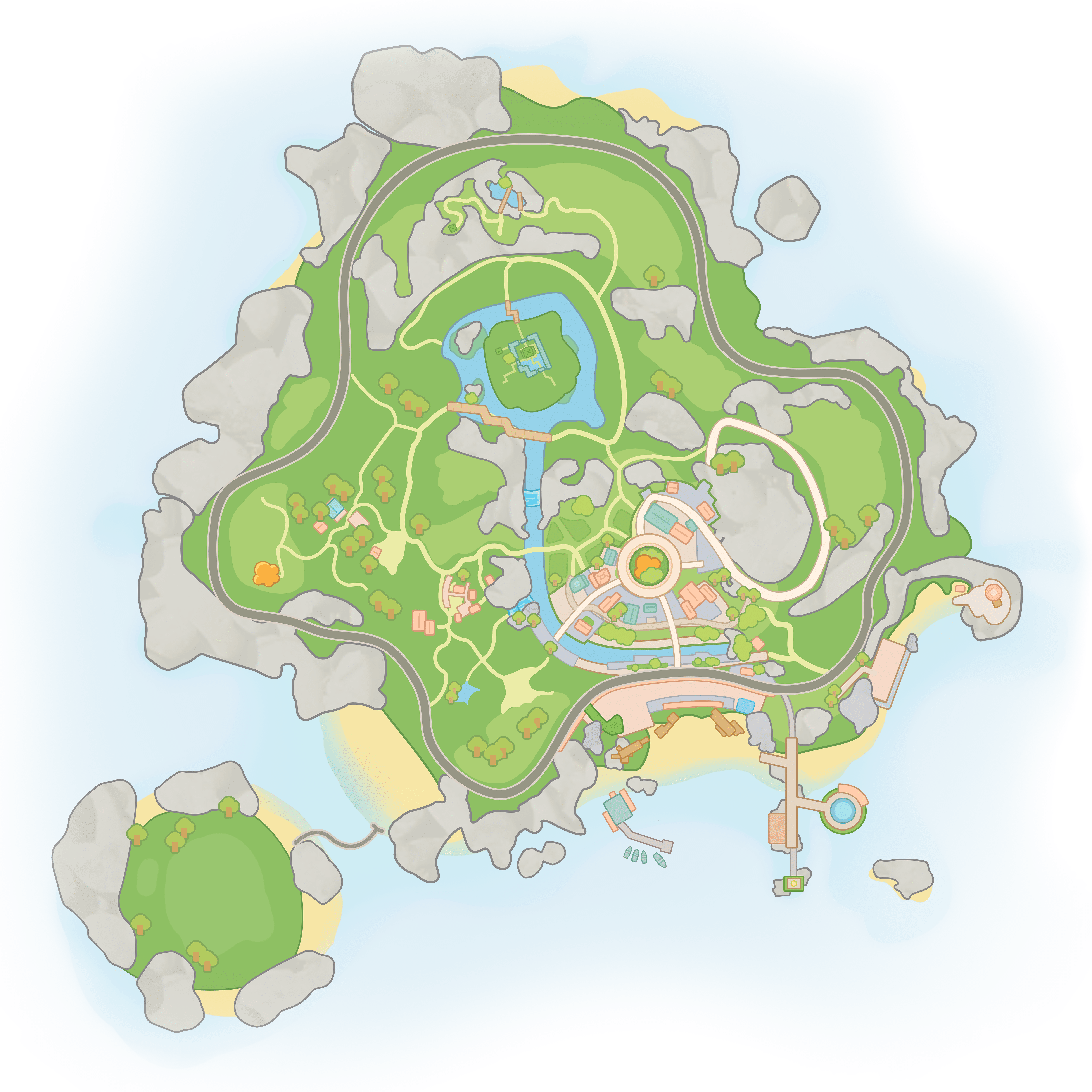 Mappa del mondo di Starsand Island